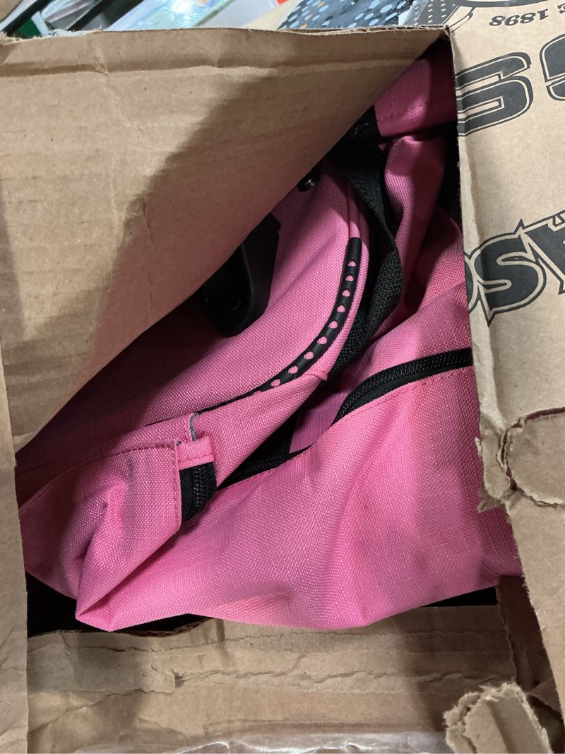 Condition photo showing Good Condition for travolution dance bag with garment rack, 28 inch rolling duffel with wheels, ideal for competitions & travel, easy-assembly lightweight aluminum clothes rack, drop-bottom luggage 28 x 15 x 15 inches black/pink