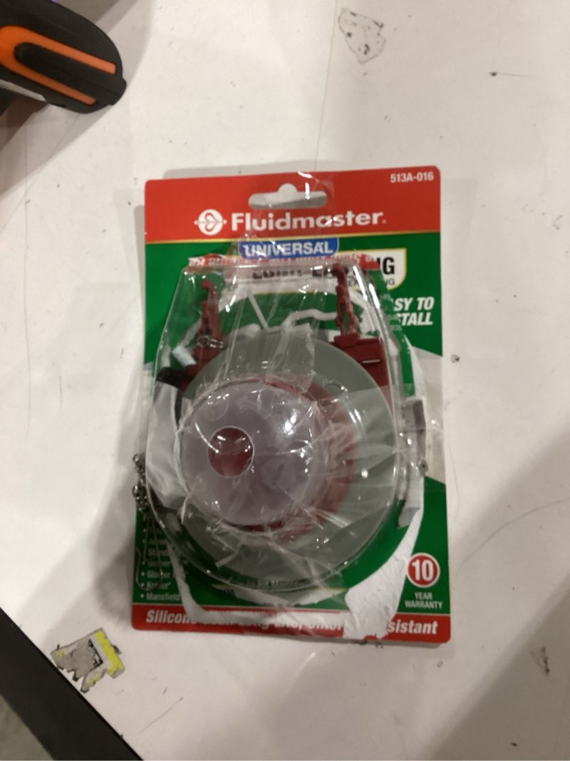 Condition photo showing As Is for 1 pk  fluidmaster 513a-016-p4-fluidmaster 3 in. universal rubber adjustable flapper