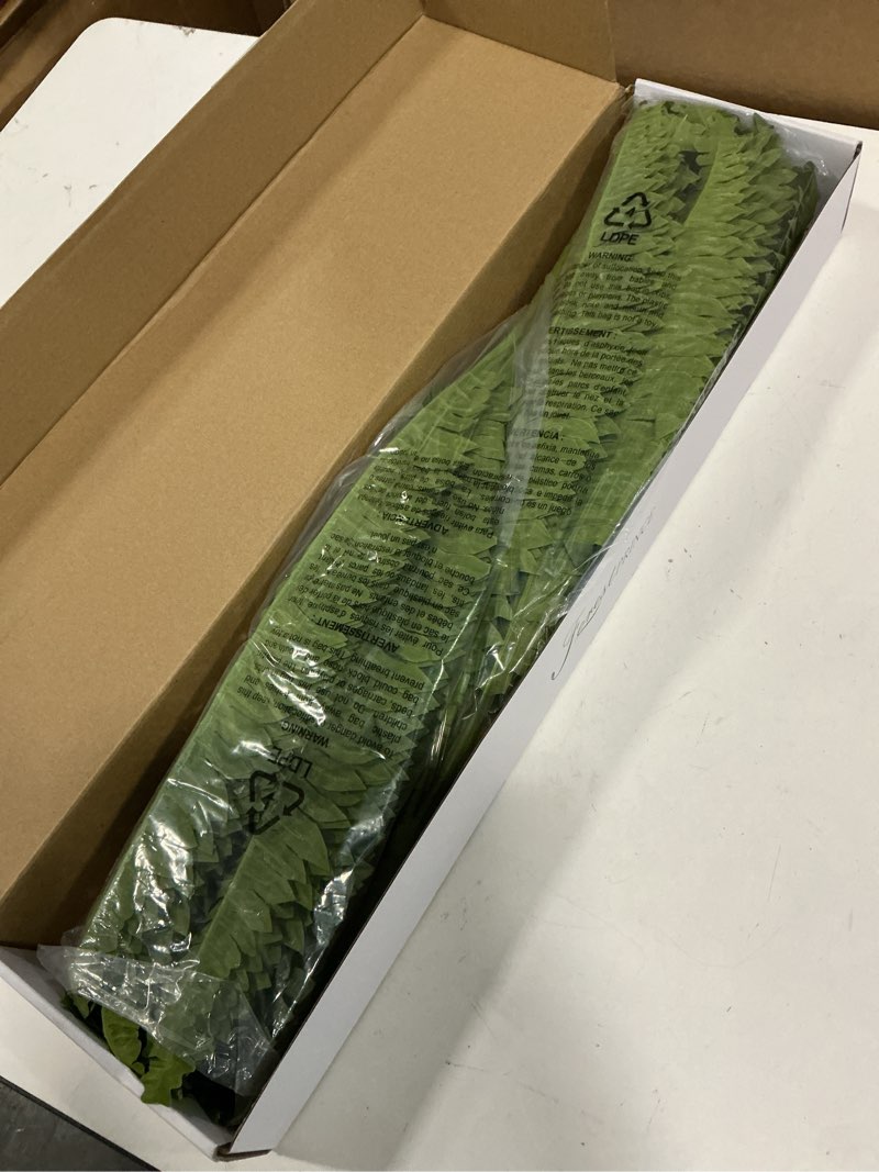 Condition photo showing New/Like New for forest prince 35" ferns artificial bush plants large, 2 artificial boston ferns with 39 fronds for outdoors home decor
