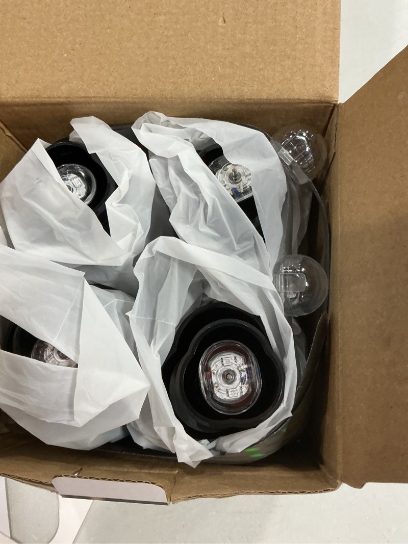Condition photo showing Good Condition for fly fans for tables, rechargeable fly fan table top fan with led light, fly spinner with soft holographic blades for picnic, restaurant, party, home, and bbq (4 pack)