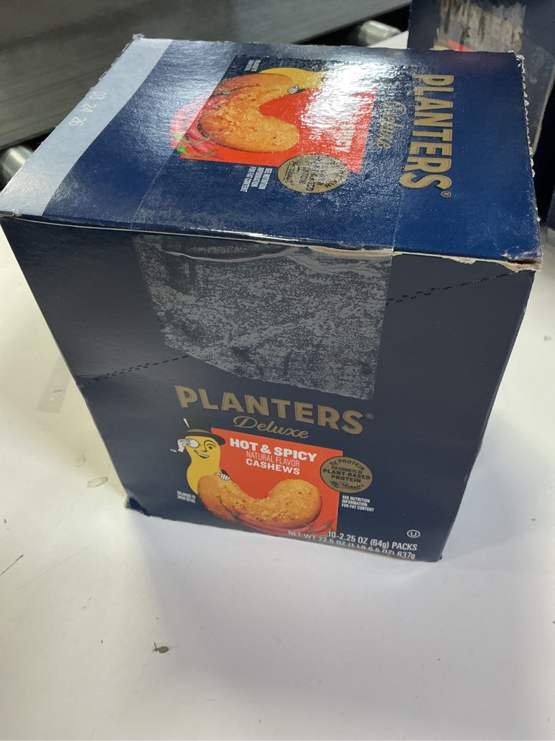Condition photo showing New/Like New for PLANTERS Spicy Cajun Cashews, 2.25 oz bags (Pack of 10)(Best By 03/24/2026) 