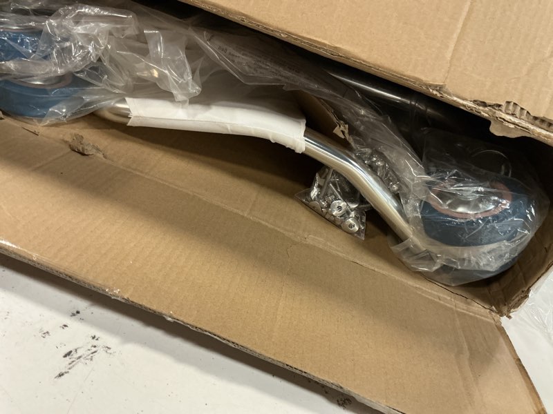 Condition photo showing Good Condition for DMI Rolling Shower Chair, Commode, Transport Chair, FSA Eligible, Rolling Bathroom Wheelchair for Handicap, Elderly, Injured or Disabled, 250 Lb. Weight Capacity, Aluminum Frame, White