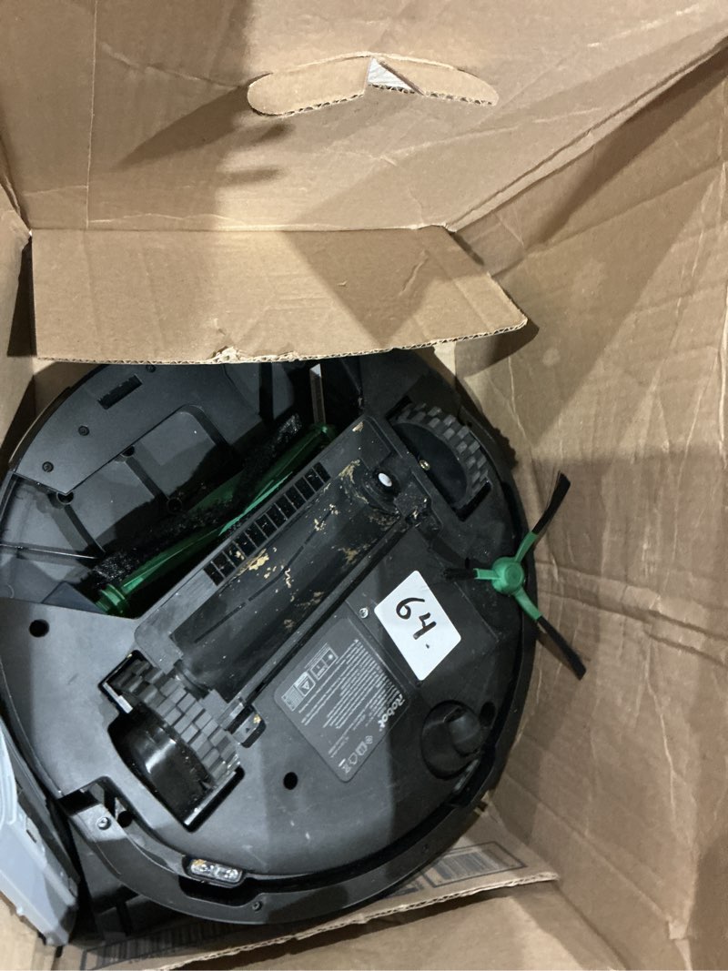 Condition photo showing As Is for irobot roomba 105 vac robot vacuum - easy to use, intense power-lifting suction, lidar navigation, multi-surface cleaning, cleans in neat rows, self-charging