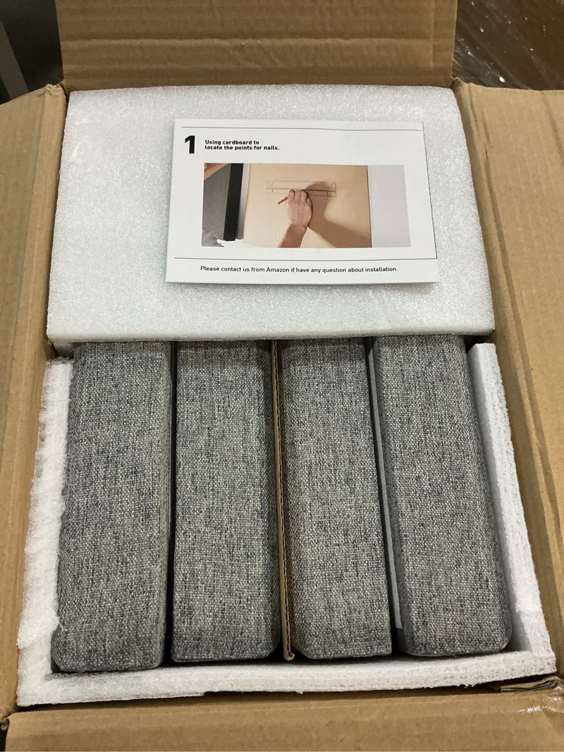 Condition photo showing Good Condition for UMIACOUSTICS 4 PCS Acoustic Panels, 2“ Thick 23.6" x 11.8" Fiberglass Sound Absorbing Panels, Soundproof Panels for Studios, Office, Home Theater. Charcoal Grey