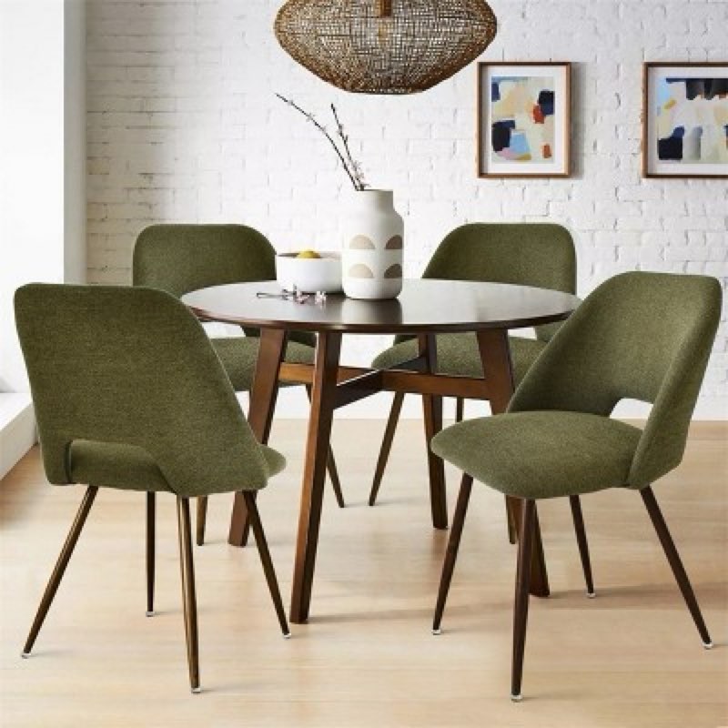 Dining Chairs Upholstery Color: Green