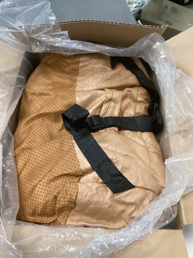 Condition photo showing Good Condition for 6 inch Extra Thick Seat Cushion, Technology Leather Chair Cushions for Office, Adult Booster Seat with Waterproof and Breathable, Suit for Car Seat, Desk Chair, 18 x 16 x 6 inch, Brown