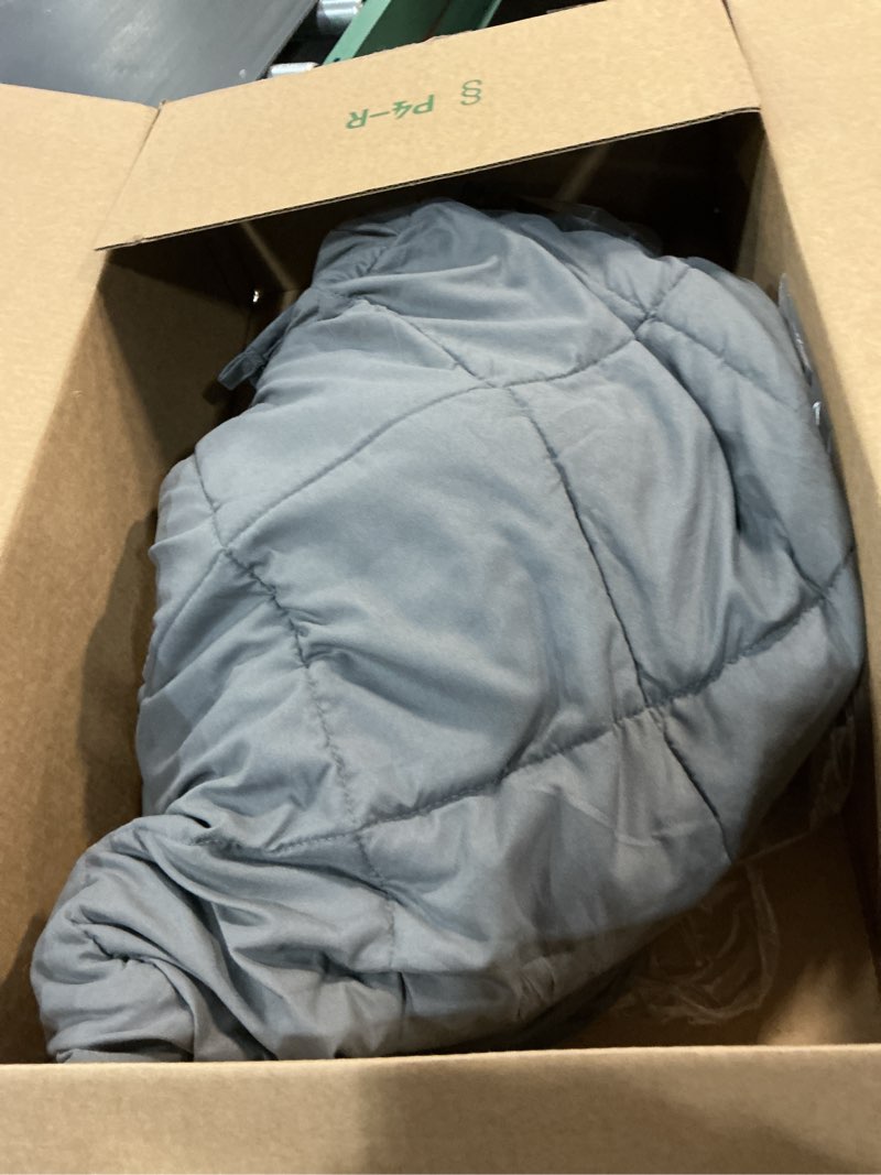 Condition photo showing Good Condition for CYMULA Weighted Blanket for Adults (15lbs 48"x72" Twin Size) - Cooling Breathable Heavy Blankets for Summer Winter - Ultra Microfiber Soft Comfort Throw with Glass Beads - Gifts for Men/Women Dark Grey 48" x 72" 15lb