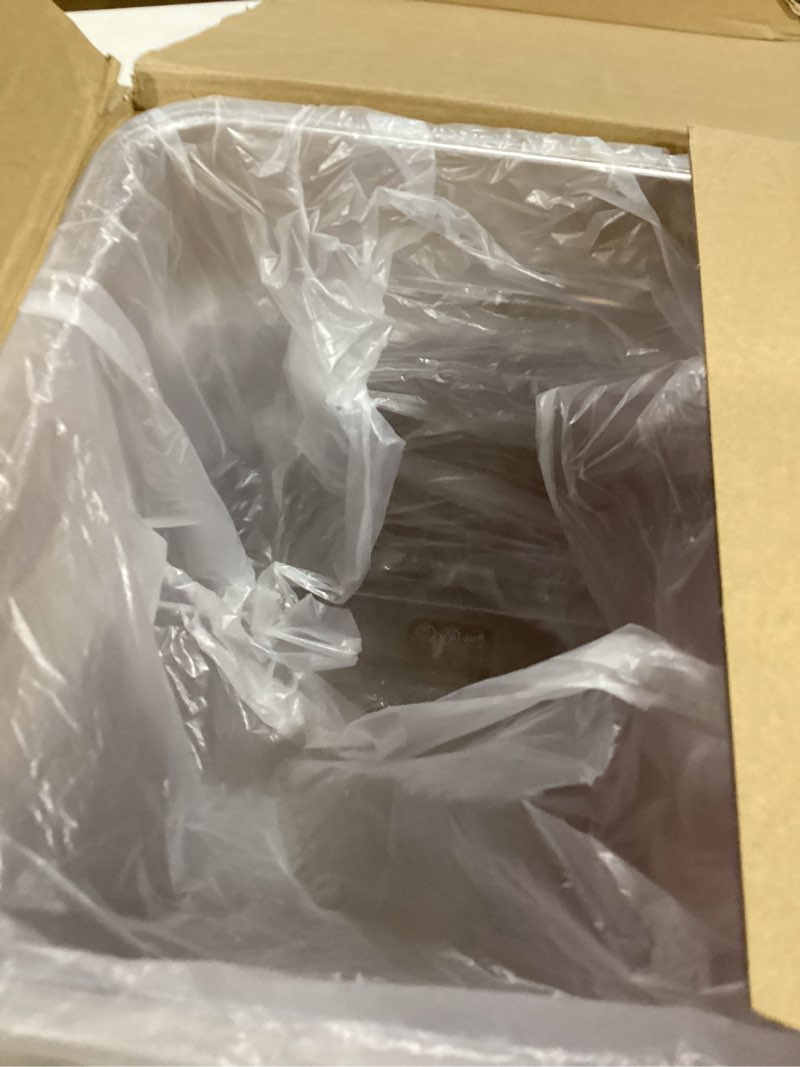 Condition photo showing As Is for Suclain 2 Pcs Square Food Storage Container Polycarbonate Clear Food Container with Red Lid Commercial Rice Storage with Red Graduations for Commercial Kitchen (6 Qt) Red 6 Qt