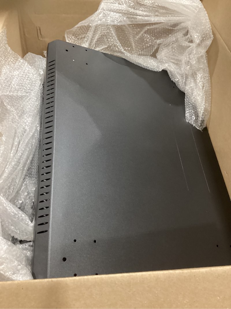 Condition photo showing As Is for 6u server cabinet wall mount network rack enclosure cabinet enclosure for computer data networking electronic equipment, removable side panels 14.5in depth