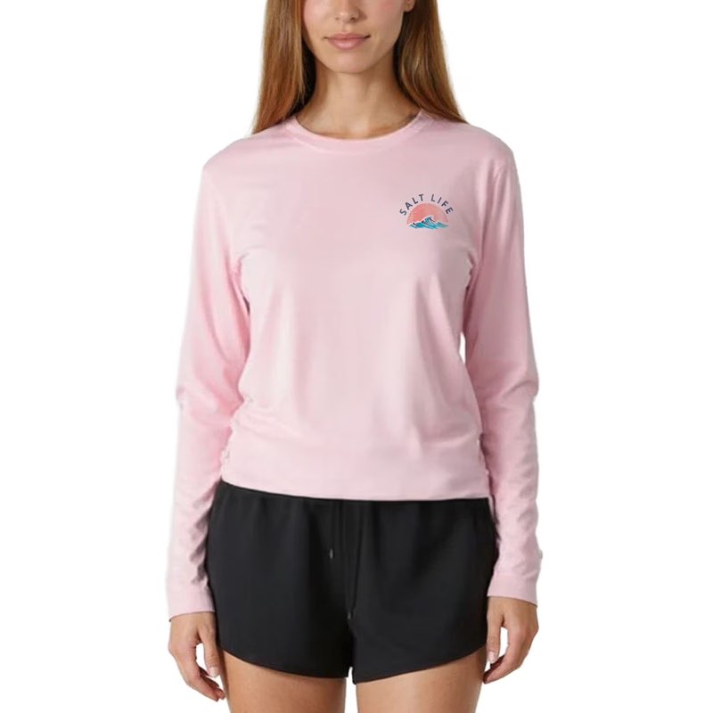 salt life women's long sleeve uv tee size xxl pink