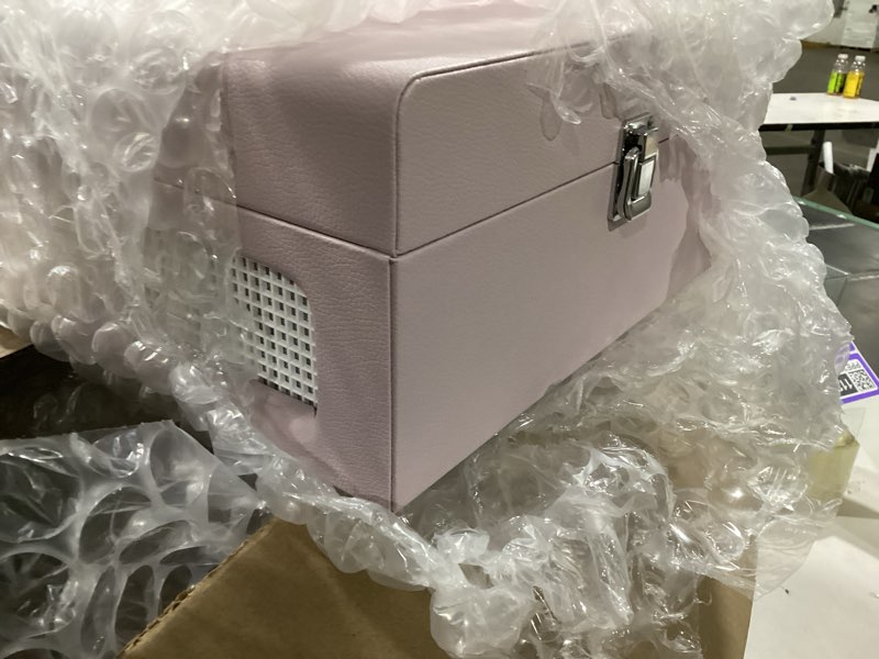 Condition photo showing New/Like New for Crosley CR8017B-AM Voyager Vintage Portable Vinyl Record Player Turntable with Bluetooth in/Out and Built-in Speakers, Amethyst Bluetooth In/Out Amethyst