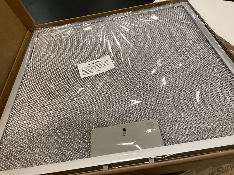 Condition photo showing Good Condition for 2 pcs wb02x27207 range hood grease filter mesh fit for ge jvx5300bj1ts jvx5300dj1ww jvx5300dj1bb, replace 4463981 ap6039217 ps11771771 eap11771771 (13.75''x13.75'')