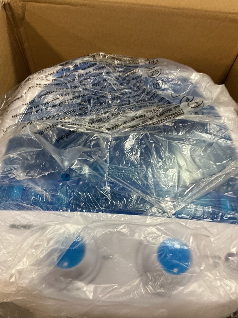 Condition photo showing As Is for Elevon Mini Spin Dryer Portable Washing Machine, Compact Laundry for Home, Apartment, RV, Blue Mini, Blue