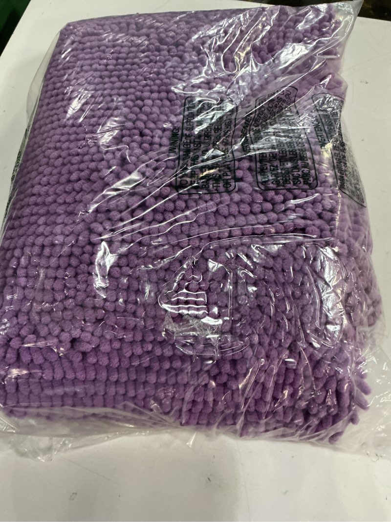 Condition photo showing Good Condition for muddy mat® | super absorbent door mat indoor, microfiber quick dry chenille entryway rug, non-slip front door mat, indoor mats for entryway, machine washable pet rug, purple 24"x60" purple 24" x 60"