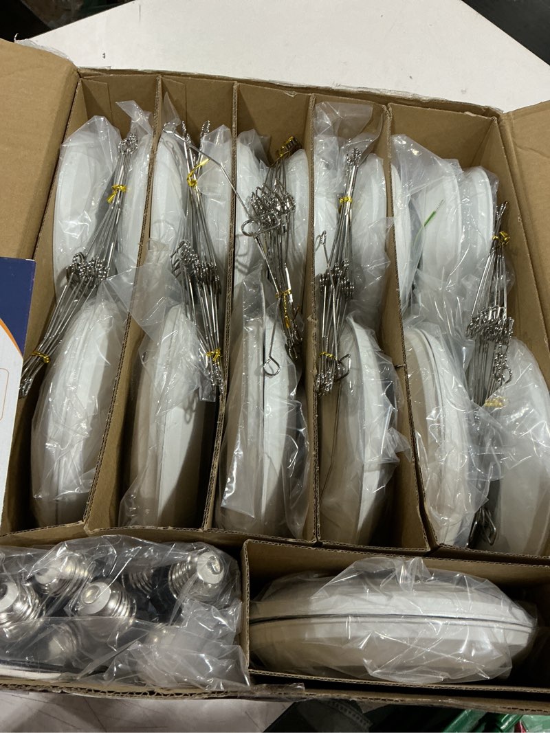 Condition photo showing Good Condition for amico 24 pack 5/6 inch led disk lights, dimmable flush mount ceiling disc lights, 2700k/3000k/4000k/5000k/6000k selectable, 12w eqv 110w, 1050lm, low profile surface mount ceiling light, etl&fcc 24pack-6inch