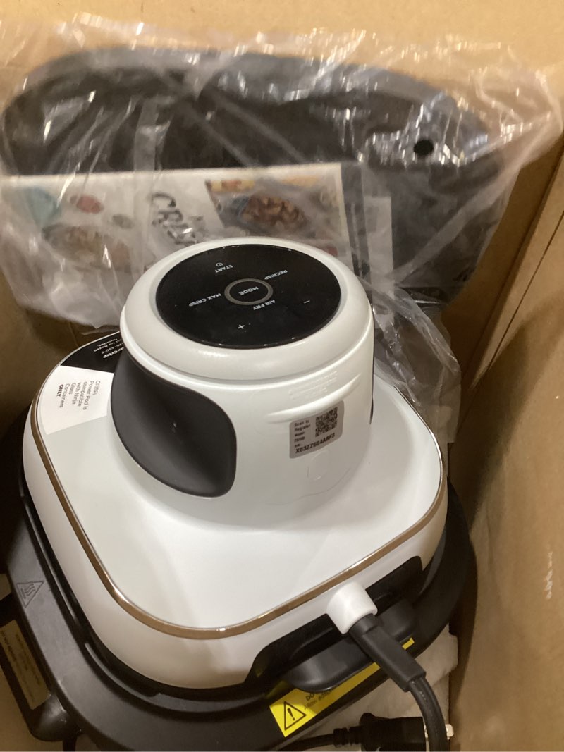 Condition photo showing New/Like New for ninja fn090 crispi 3-in-1 4qt portable cooking system with tempware container, 1500w, recrisp, air fry, & max crisp, easy storage, crisper plate, lid, cook, serve & store, white (renewed)