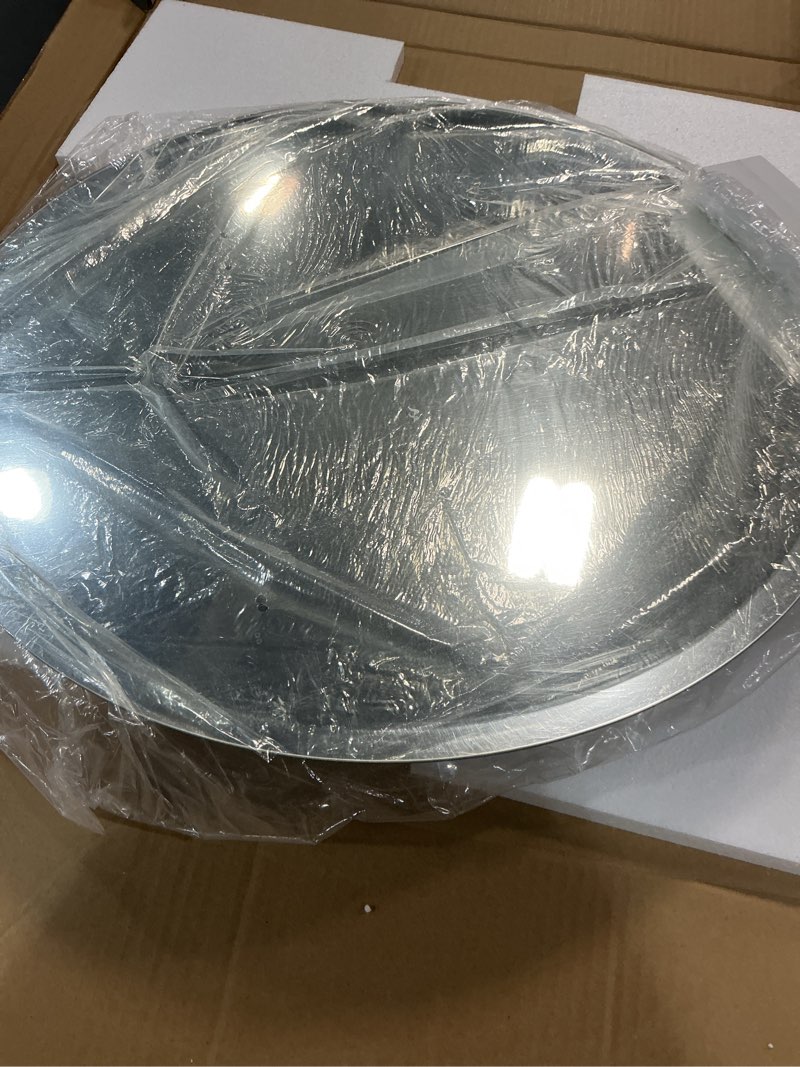 Condition photo showing Good Condition for ANYHI Round Beveled Bathroom Mirror, 22 Inch Circle Frameless Mirror with 0.6'' Edge, Round Mirrors for Wall Décor, Wall Mirror for Bathroom Bedroom Entrance Living Room 22"L x 22"W Frameless