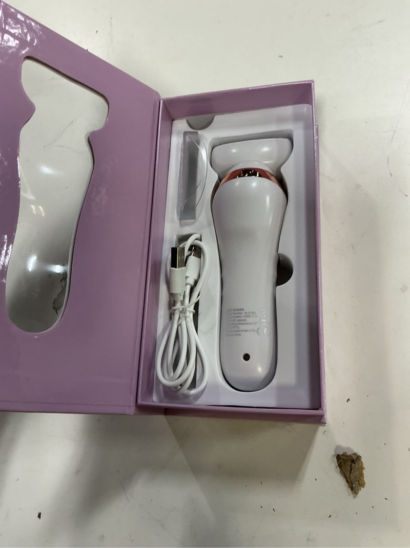 Condition photo showing As Is for kenzzi lady shaver rechargeable electric shaver for women, wet & dry use, water-resistant, contouring head