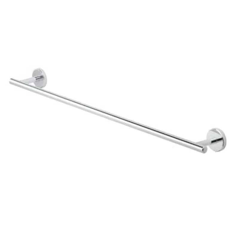allen + roth harlow 24-in polished chrome wall-mount single towel bar