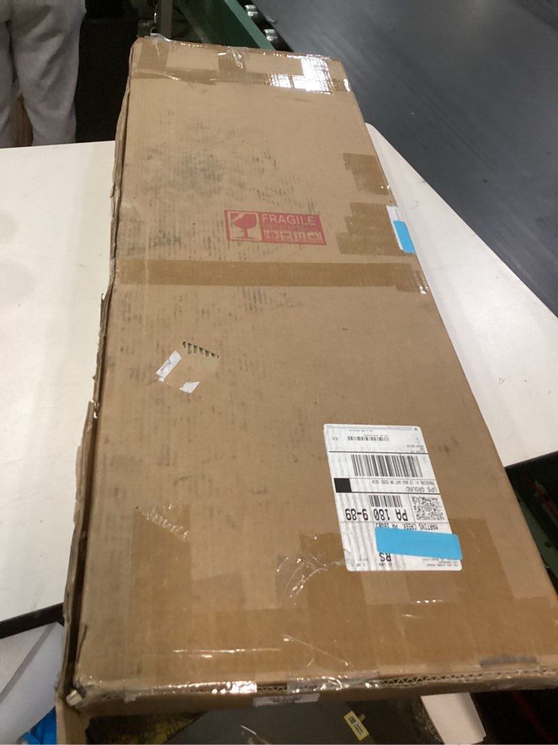 Condition photo showing Good Condition for AAZZKANG Rectangular Mirror Full Length Wooden Frame Retro Large Wall Hanging Mirrors 43"x14" for Bedroom Living Room Bathroom Dressing Room Hallway 43"L x 14"W Pitchdark