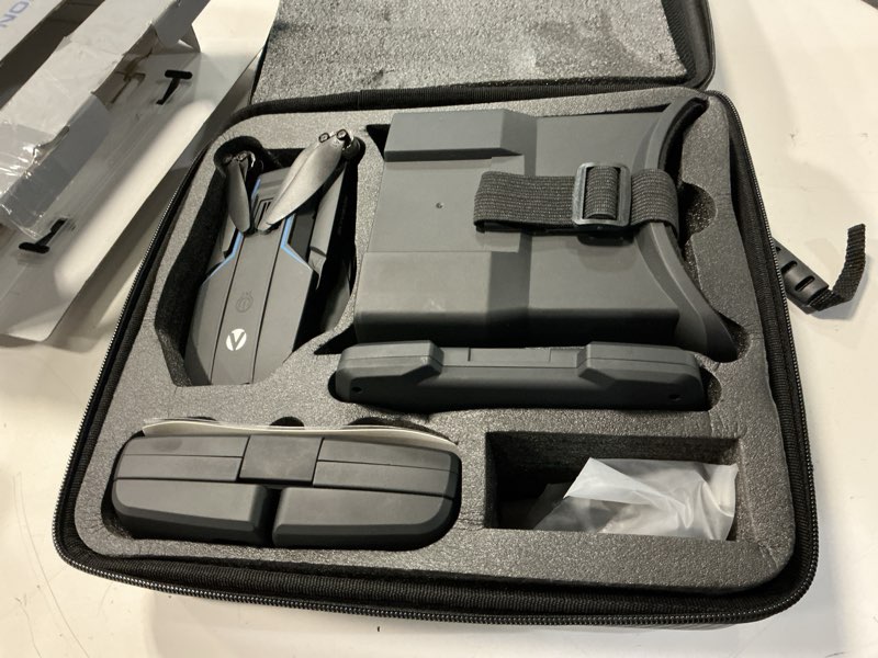 Condition photo showing Good Condition for vivitar skyvision 4k ultra hd gps foldable video drone with 4.3" display controller, brushless motors, 1-axis gimbal, vr headset, 17-minute flight time & travel carry case