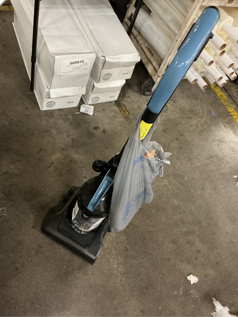 Condition photo showing As Is for mainstays lightweight bagless upright vacuum cleaner with brush and crevice tool