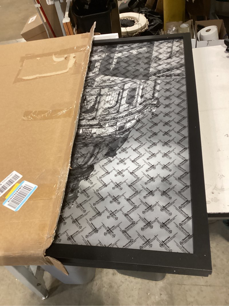 Condition photo showing Good Condition for 24x36 poster frame 2 pack, black poster frames 24 x 36 inches for pictures and art prints, 36x24 picture frame horizontal or vertical wall mounting