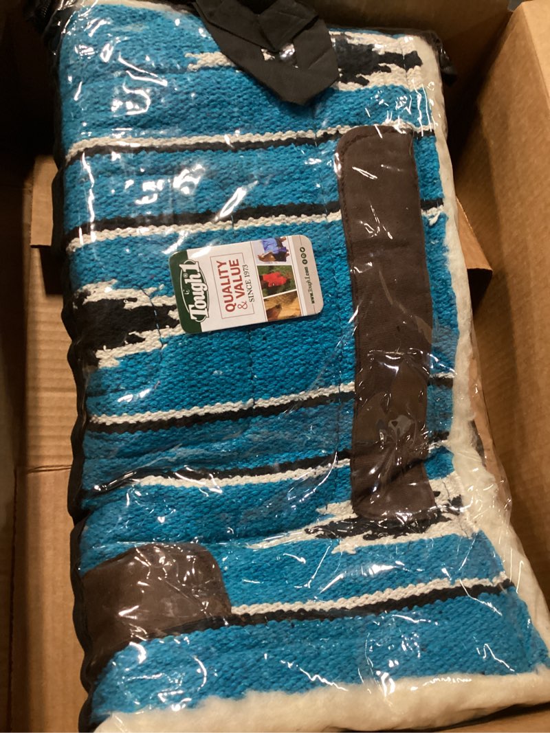 Condition photo showing New/Like New for tough 1 miniature sierra saddle pad southwestern teal/black/cream