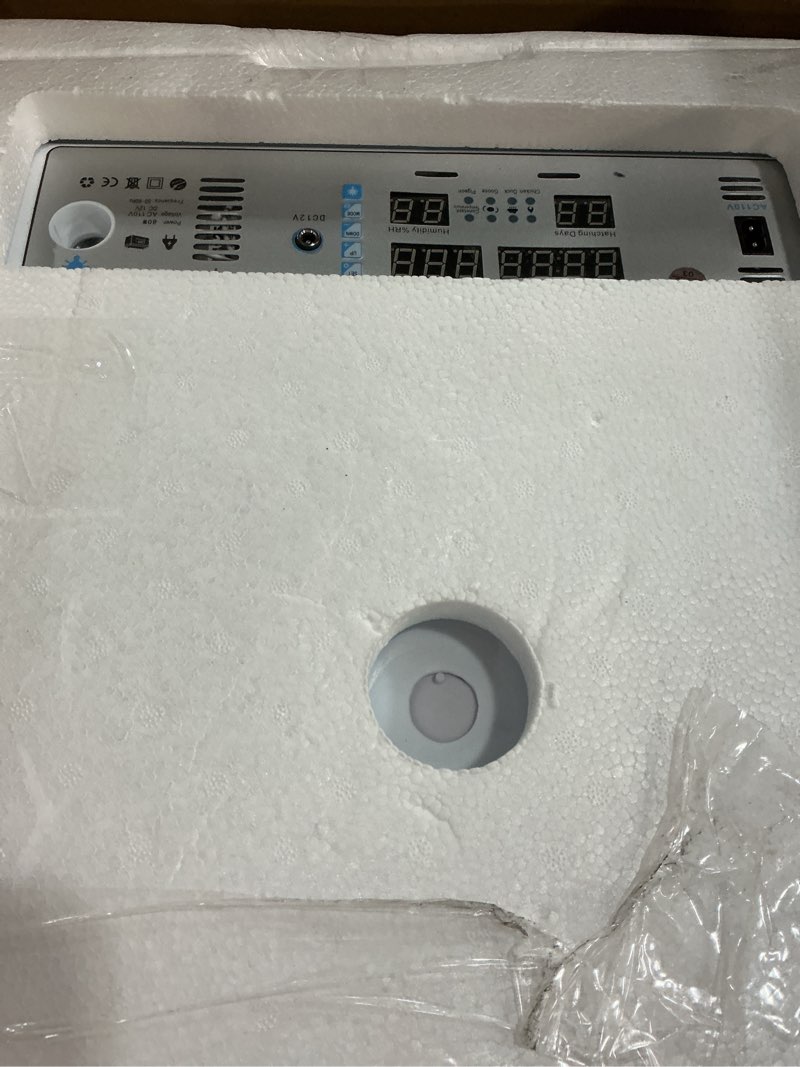 Condition photo showing As Is for Egg Incubator,Egg Incubator with Automatic Egg Turning and Humidity Control,Poultry Hatcher for Chickens Ducks Birds (56 Eggs)