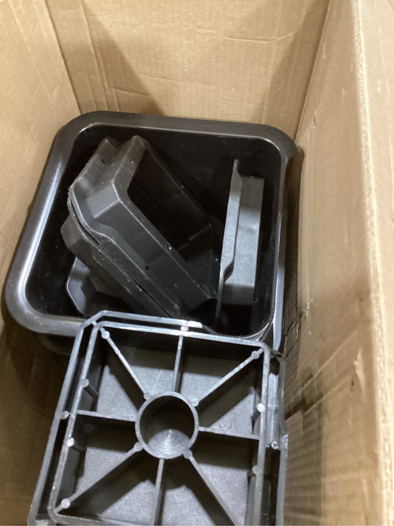 Condition photo showing item condition for 28 PCS Bed Risers 12 Inch Heavy Duty, Adjustable Furniture Risers up to 12 Inch Lift 12 Heights Options 1, 2, 3, 4, 5, 6, 7, 8, 9, 10, 11, 12 Inch for Couch, Sofa, Table Bed Frame Legs Dorm, Black 12 Inch (1-12 inch) Black 4 Pack