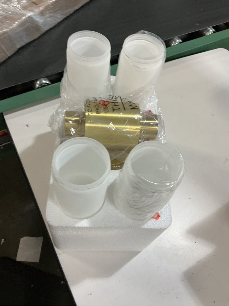 Condition photo showing Good Condition for wall sconces set of two, modern bathroom sconces wall lighting with milky white glass, brushed gold sconces wall decor set of 2 for bathroom mirror bedroom living room hallway (hardwired) brushed gold & milky white glass (hardwired) 2 pack