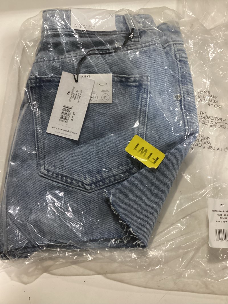 Condition photo showing Good Condition for Denim High Rise Short Mid Wash 26