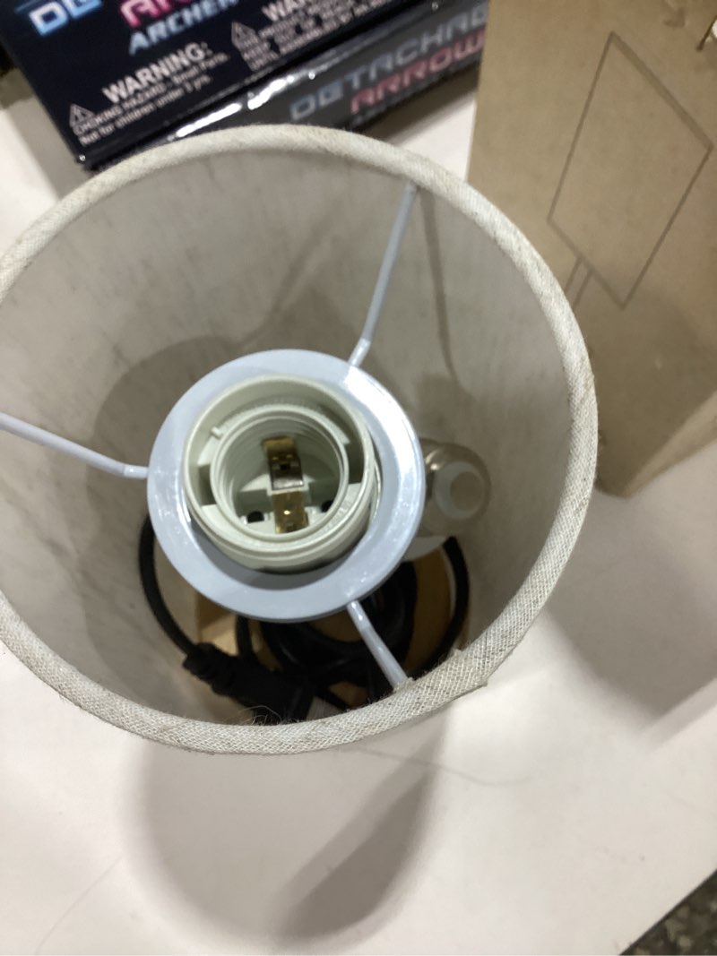 Condition photo showing Good Condition for touch bedside table lamp with memory - stepless dimmable lamp for bedroom, small nightstand lamp with dual usb charging ports and ac outlet, wood night light, deak lamp for nursery, living room, dorm beige & wood grain 14.0in