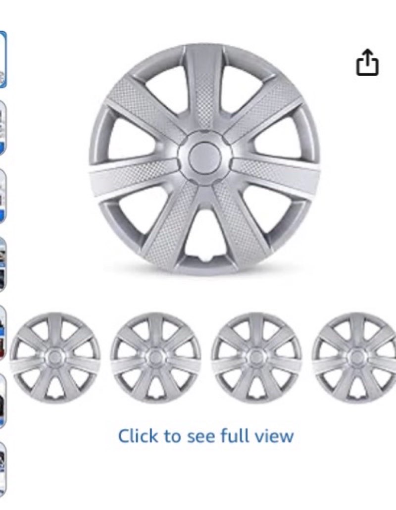 ABX Hubcaps,16 inch hubcaps Set of 4, Wheel Rim Cover ABS Material, Snap On Car Truck SUV Replacemen