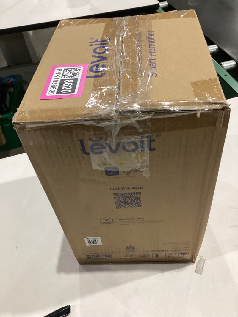 Condition photo showing New/Like New for LEVOIT Smart Humidifiers for Bedroom Large Room Home,(6L) Cool Mist Top Fill Essential Oil Diffuser for Baby & Plants,Smart App & Voice Control, Rapid Humidification & Auto Mode-Quiet Sleep Mode, Gray