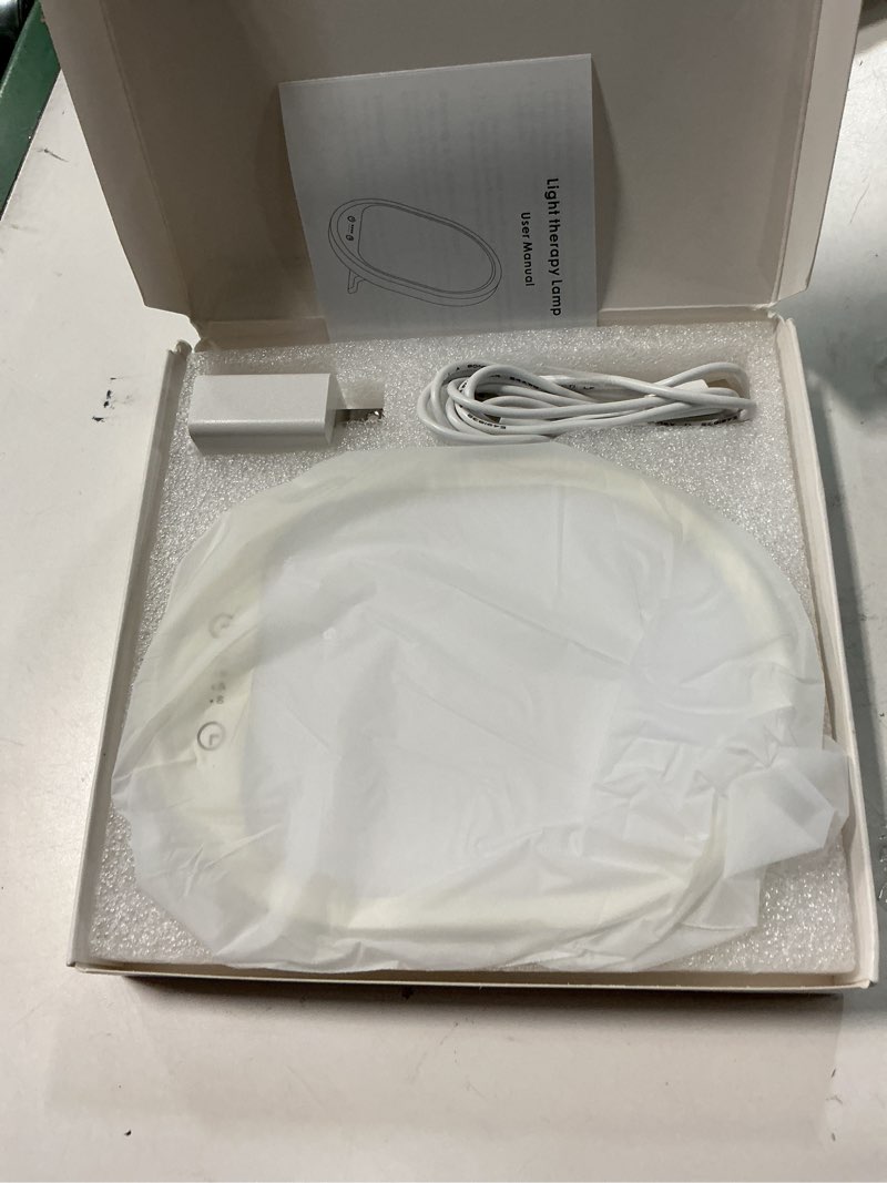 Condition photo showing Good Condition for UV-Free 10000 Lux Daylight Lamp - Touch Control with 3 Brightness Levels & 4 Timer Functions, Large Surface & Rotatable Stand for Home/Office White