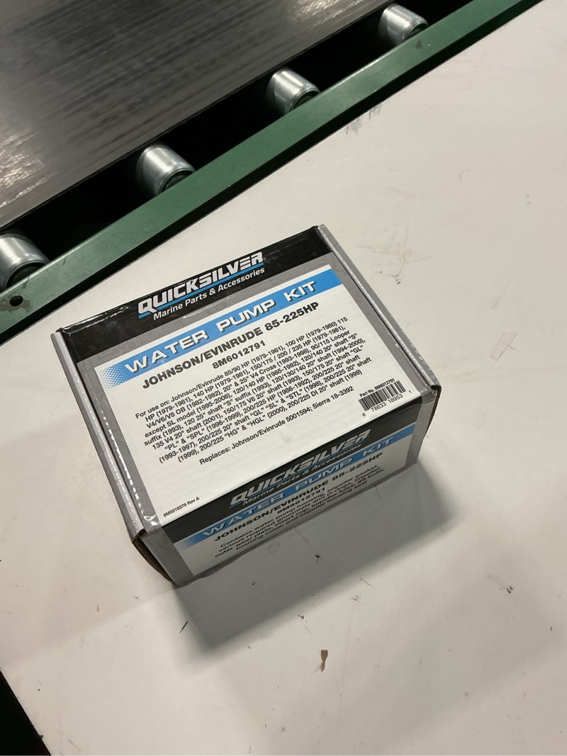 Condition photo showing New/Like New for Quicksilver 8M6012791 Water Pump Kit for Select Johnson and Evinrude 85-225hp Outboards