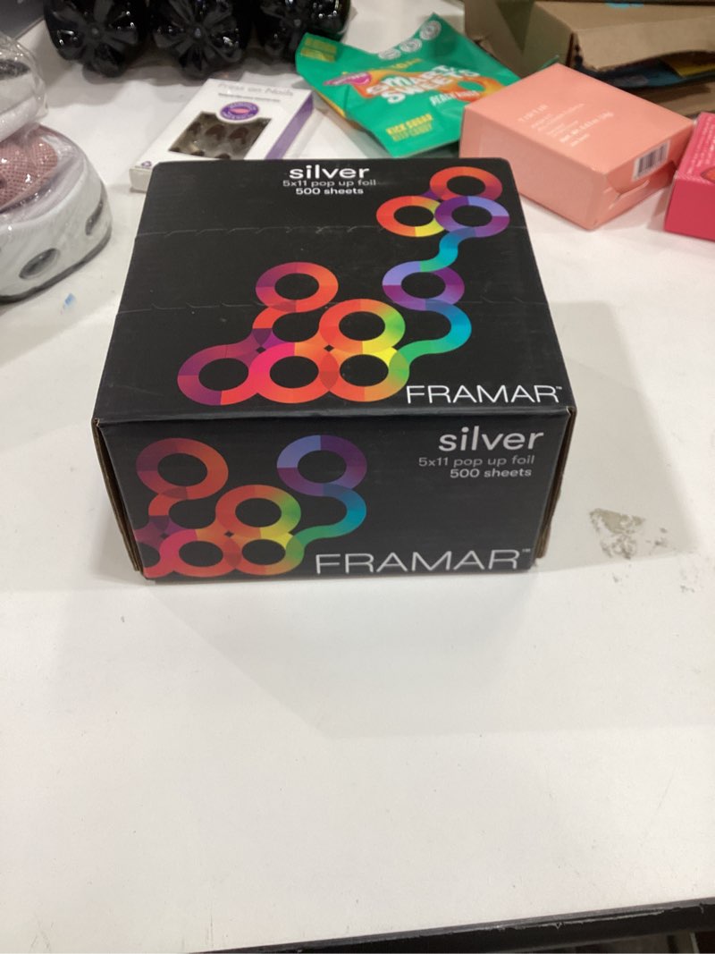 Condition photo showing New/Like New for Framar Star Struck Silver Pop Up Hair Foil, Aluminum Foil Sheet, Hair Foils For Highlighting - 500 Foil Sheets