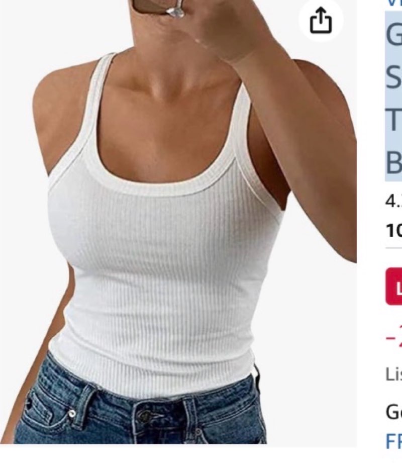 AKMESXAY Womens Tank Tops Crop Workout Top Ribbed Spaghetti Strap Scoop Neck Racerback Camisole Tops