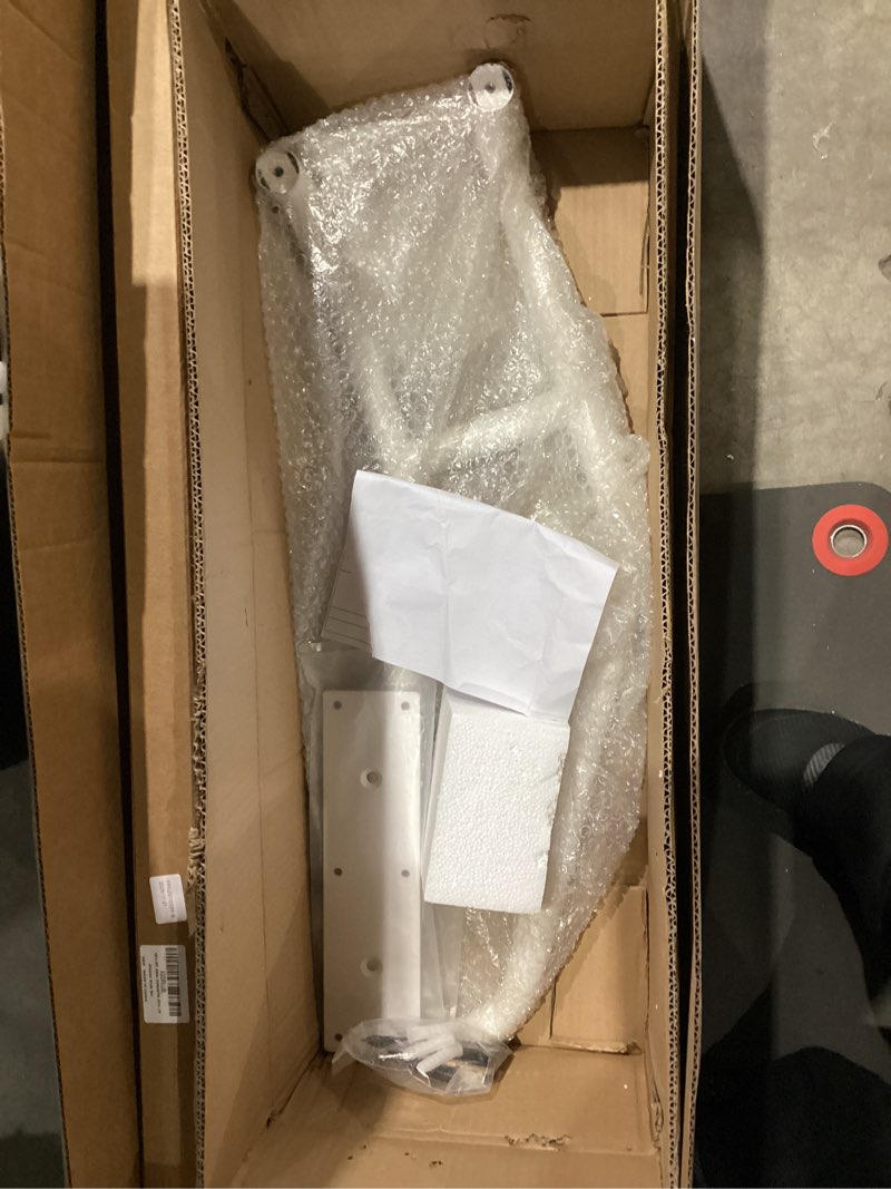 Condition photo showing Good Condition for Right Side Wall Mounted handrail, Garge Door Stair Railing for 1-3 Steps(Polished White, Right Side, 230LBs Loading) 28.5IN White-R 1