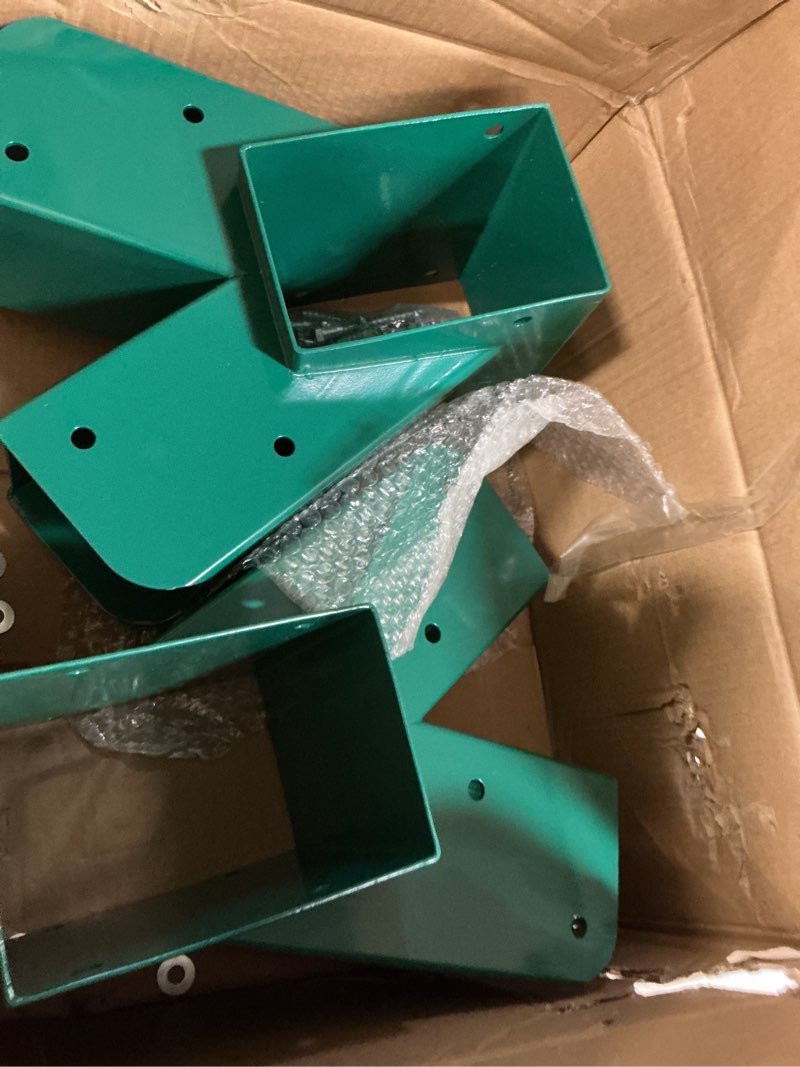 Condition photo showing Good Condition for Eastern Jungle Gym Easy 1-2-3 A-Frame 2 Brackets for Swing Set with All Mounting Hardware, Green 2 A-Frame Swing Set Brackets