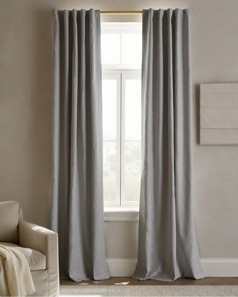 textured cotton room darkening curtain