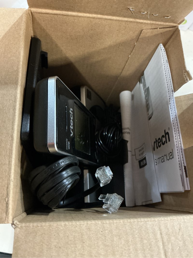 Condition photo showing Good Condition for vtech dect 6.0 expandable cordless phone with call block, cs6919 (silver & black)