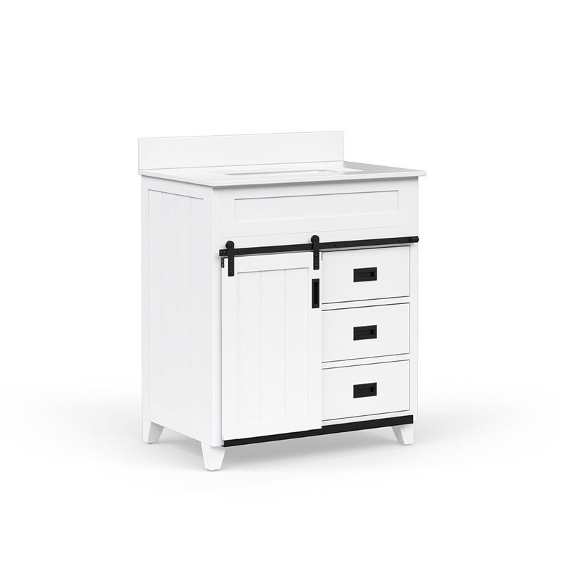 morriston 30in white single sink bathroom vanity