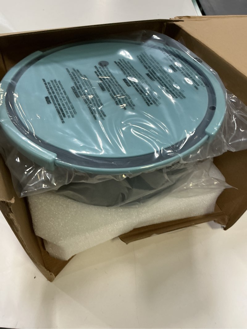 Condition photo showing Good Condition for Double-Walled Stainless Steel Insulated Serving Bowl with Leak - Proof Lid - Insulated Casserole Dish - Keeps Food Warm and Cold for Hours - Perfect for Holidays, Parties, Camping - (5QT, Blue) Blue 5QT