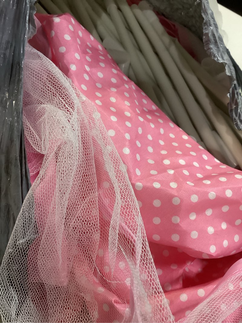 Condition photo showing As Is for ORIAN Princess Castle Playhouse Tent for Girls with LED Star Lights – Indoor & Outdoor Large Kids Play Tent for Imaginative Games – ASTM Certified, 230 Polyester Taffeta. Pink 55"x53".