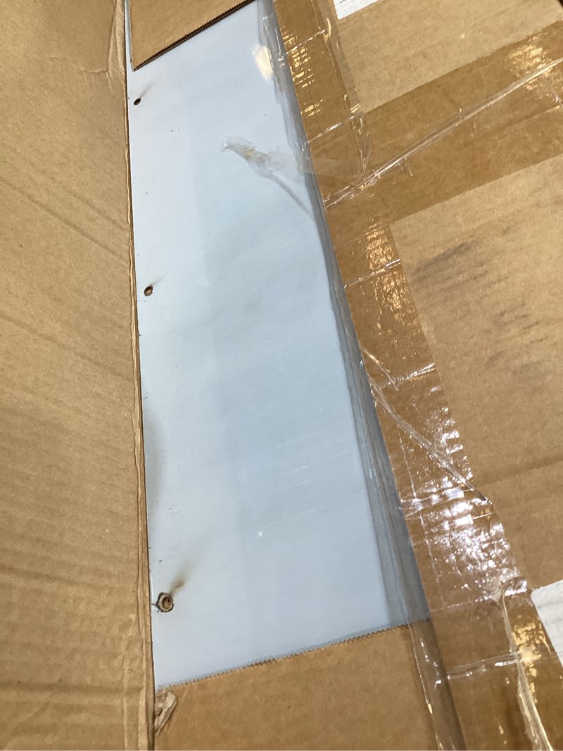 Condition photo showing As Is for kuafu 12"" x 34"" door kickplate 304 stainless steel silvery easy-to-clean robust protection for indoor outdoor, bl3101