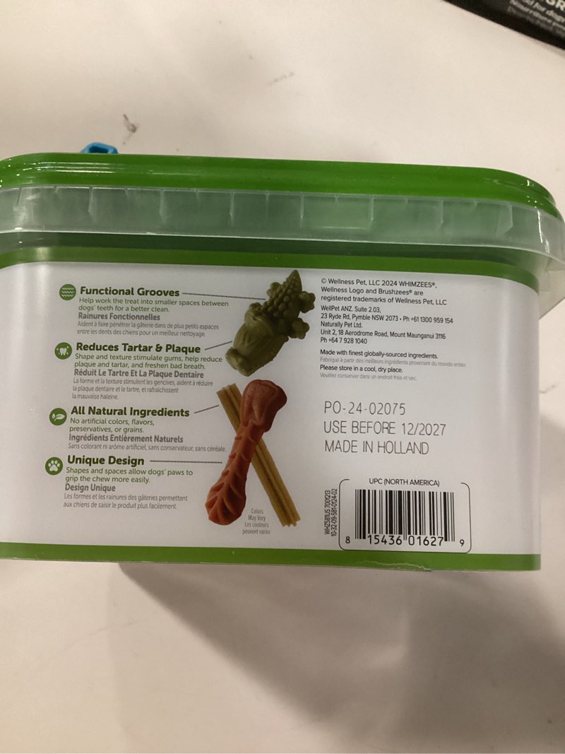 Condition photo showing New/Like New for Whimzees Wellness Variety Pack Dog Dental Treats, Natural Chews, Small Size, (56 Count) ( Use Before 12/2027)