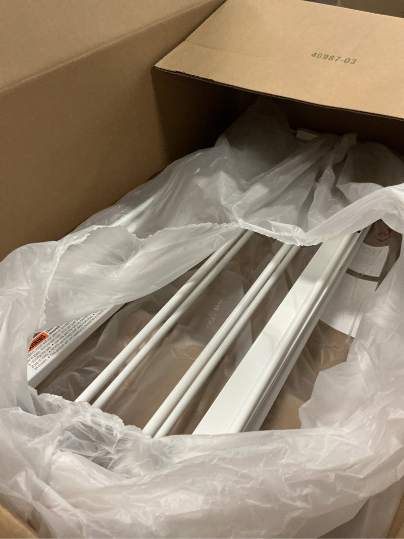 Condition photo showing As Is for Regalo Safety 38" Baby Gate for Doorways & Bottom of Stairs, Pressure Mount Design for Babies, Toddlers & Pets, Tested & Safe for 30 Years, American Designed, American Owned, White White 29-38.5"W x 30"H