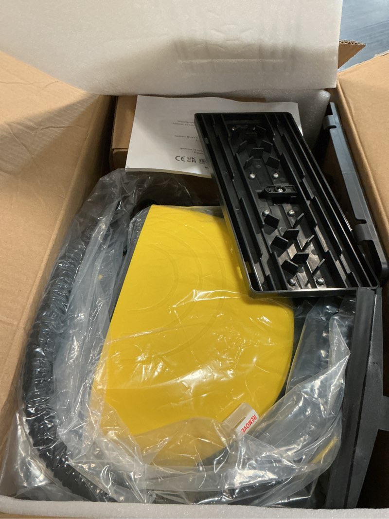 Condition photo showing Good Condition for ( color yellow )steam cleaner, steam cleaner for home, handheld steamer for cleaning with 21 accessories, 248 °f high temperature, suitable for grout, floor. sofas, upholstery, white